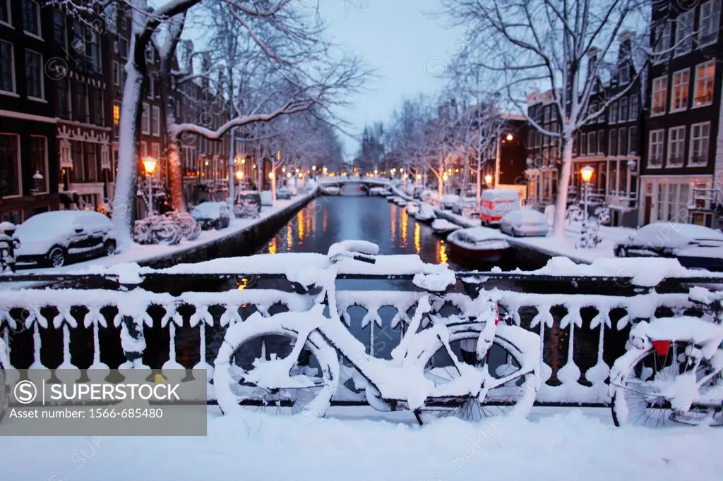 Winter of 2010 in Amsterdam, Netherlands.