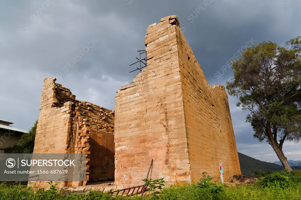 The temple of Yeha in Tigray  The temple dates back to 500 - 800 bc and is a unique monument in Ethiopia and Africa  Nearly nothing is known about the...
