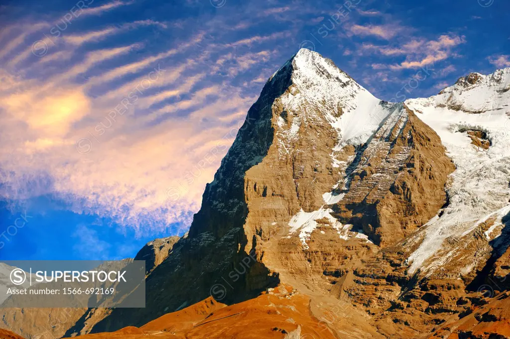 The Eiger North Face from Murren - Alps Switzerland