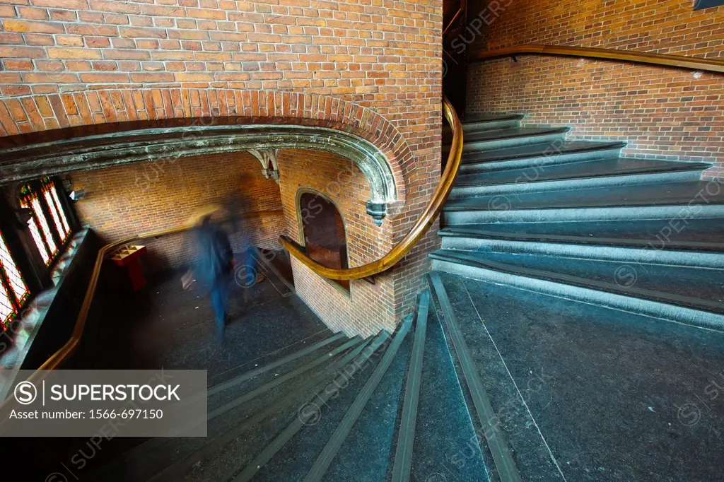 Basilican Church of the Holy Blood XII Century Stairs  Burg Square  Bruges, Brugge, Flanders,Belgium, UNESCO World Heritage Site.