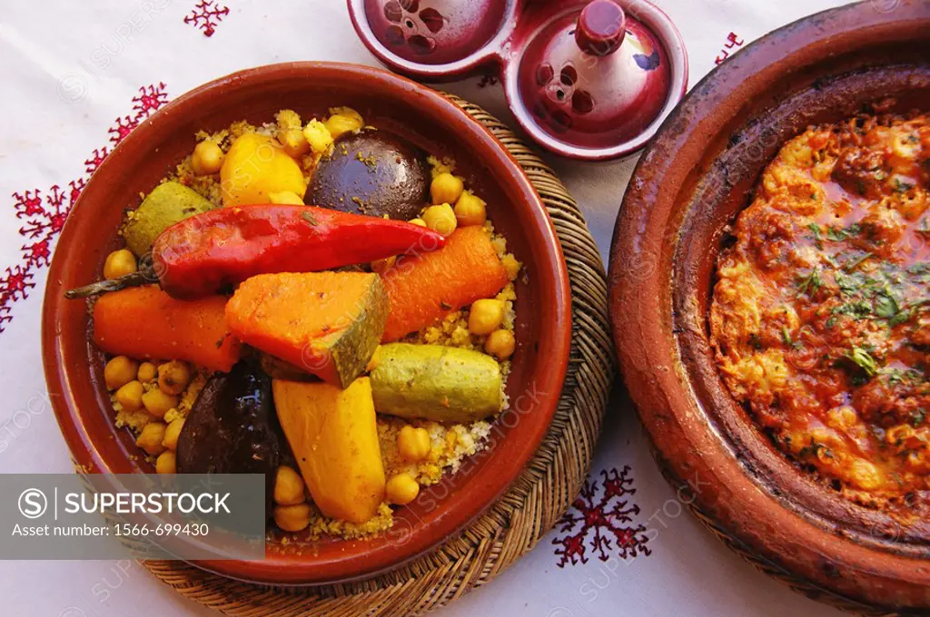Couscous and kefta, Morocco
