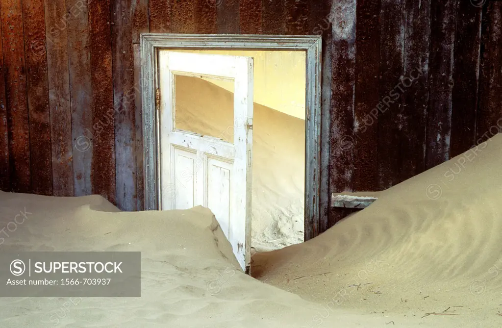 Namibia - Kolmanskop, the abandoned ghost town of the diamond days, east of Lüderitz and inside the restricted Diamond Area