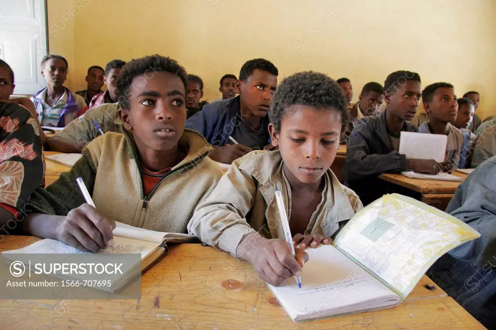 Catholic elementary school at Adaga, Irop, Tigray, Ethiopia.