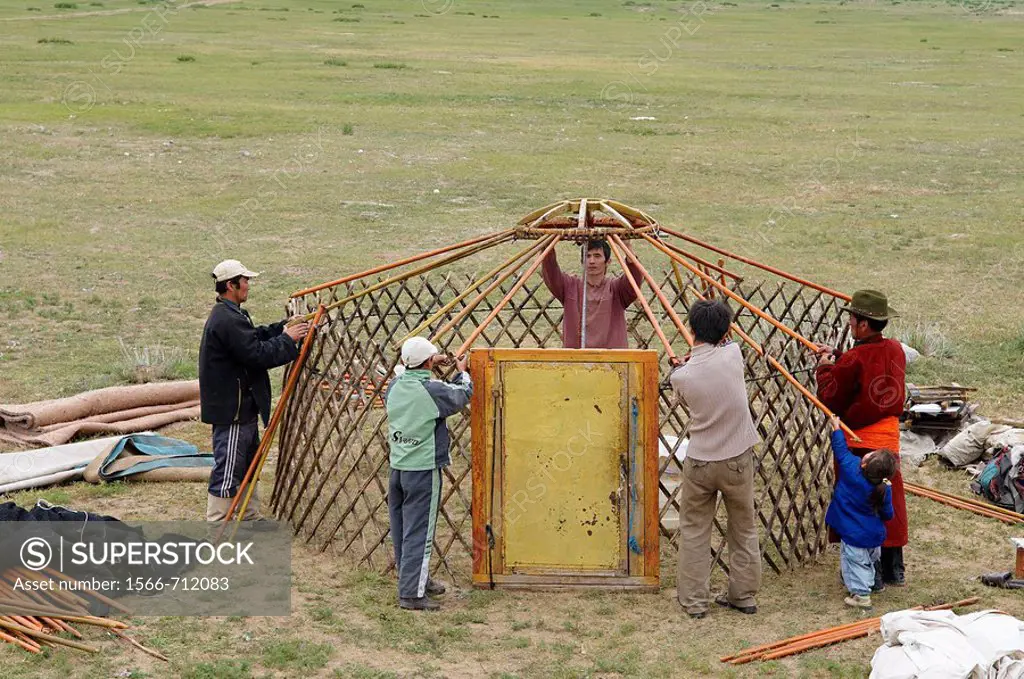 Yurt assembly, Tov province, Mongolia