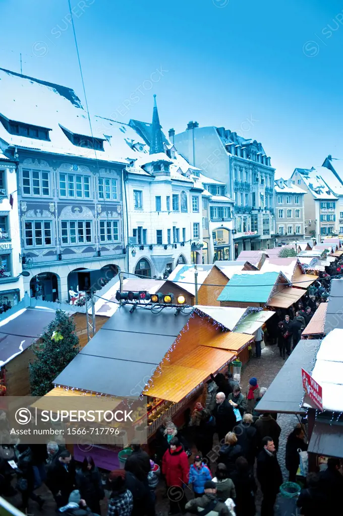 Christmas market, Mulhouse, Alsace, France