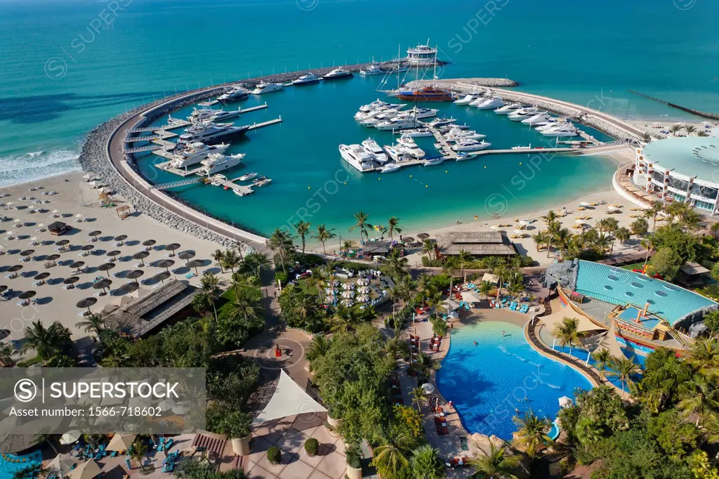 The Jumeirah Beach Resort marina in Dubai, UAE