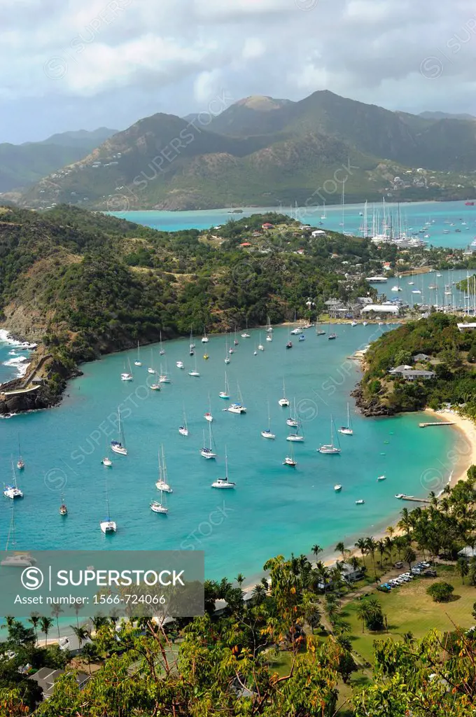 View of English Harbour from Shirley Heights St  John´s Antigua Caribbean Cruise NCL
