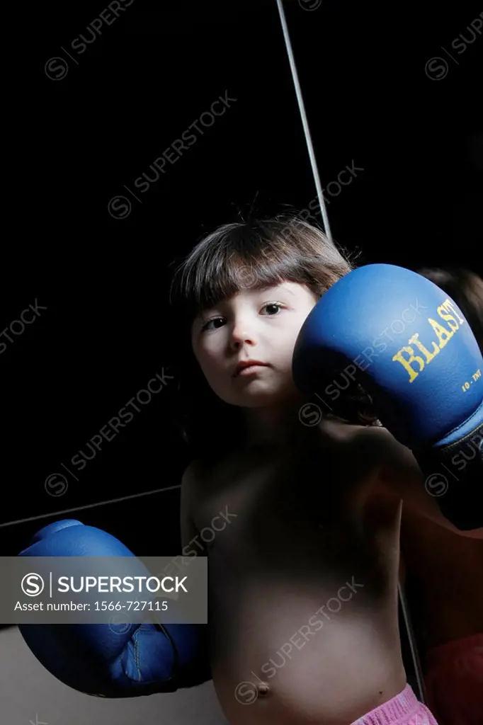Boy as a boxer