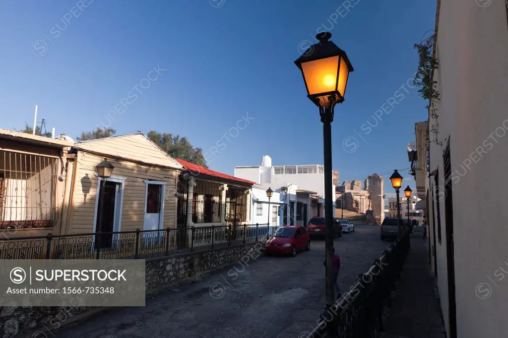 Street Scene at Colonial District, Santo Domingo, Dominican Republic