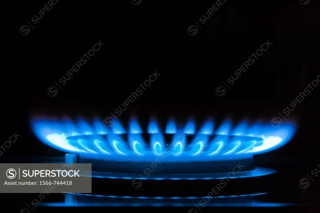 Close up of a gas flame, Germany, Europe