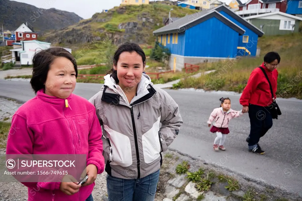 Girls in Qaqortoq Julianehåb, South Greenland