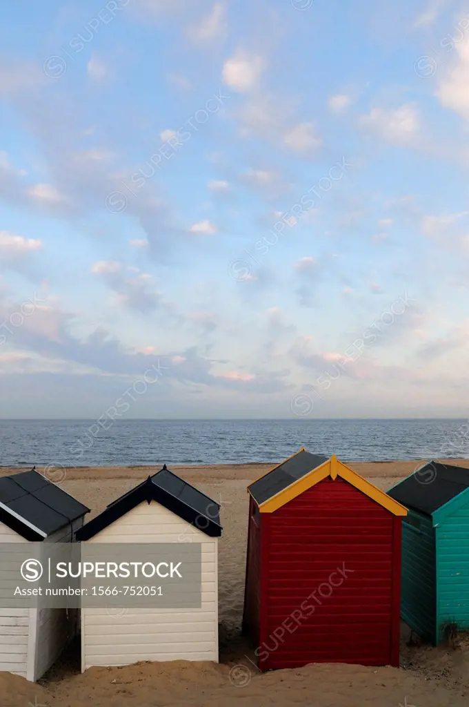 Beach Huts at Southwold, Suffolk, England, UK
