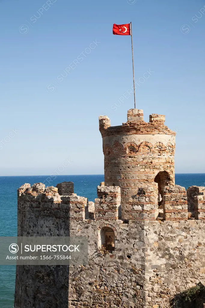 mamure kalesi, castle of XII century, anamur, mediterranean coast, turkey, asia