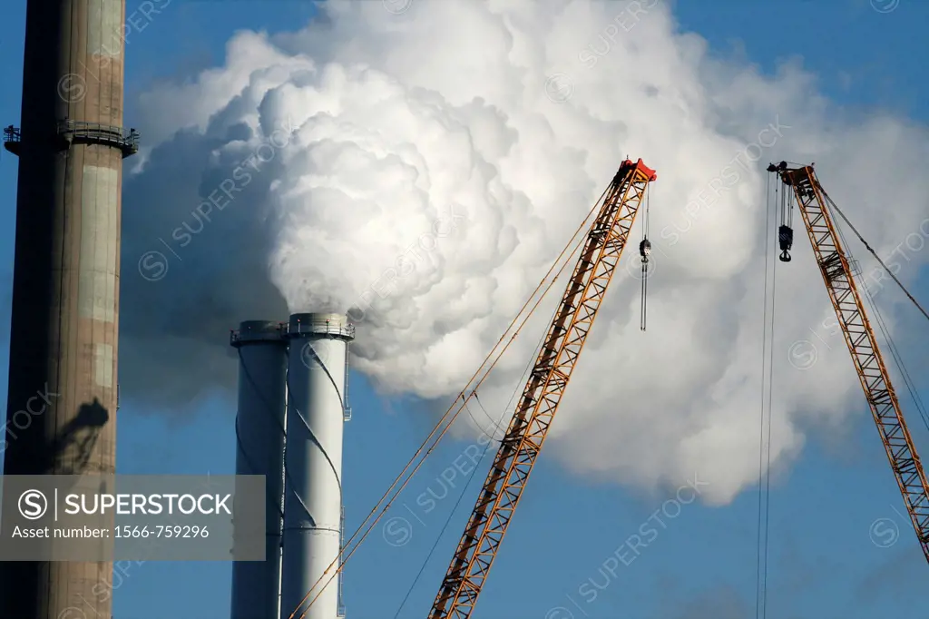 Steam from powerplant in Holland