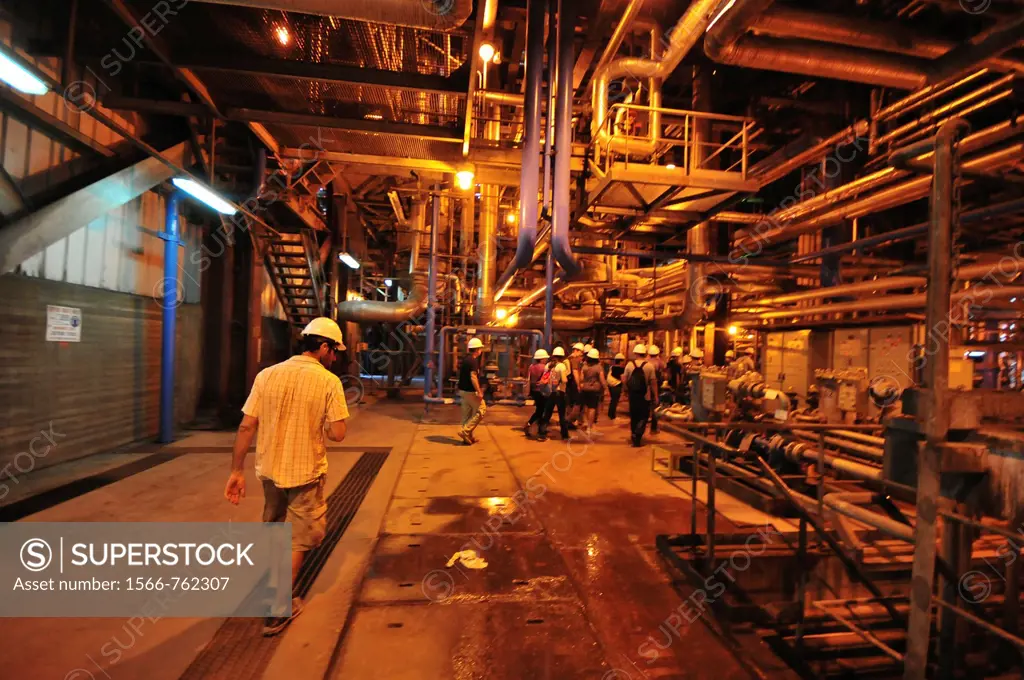 Israel, Hadera, The Orot Rabin coal operated power plant interior of an Electricity production facility
