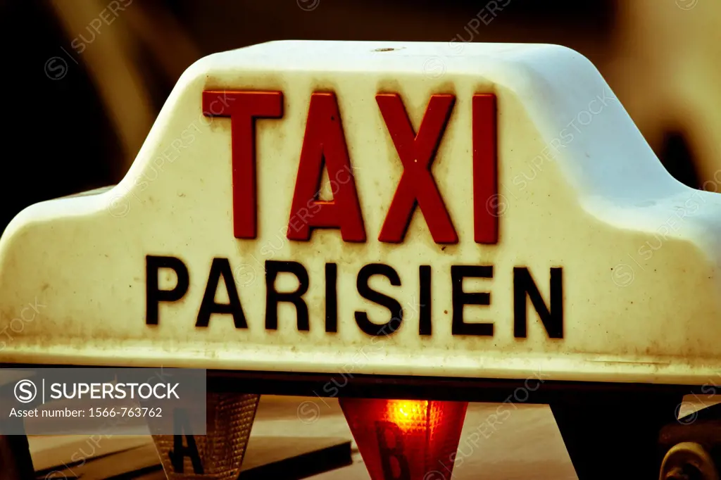 Taxi sign  Paris, France