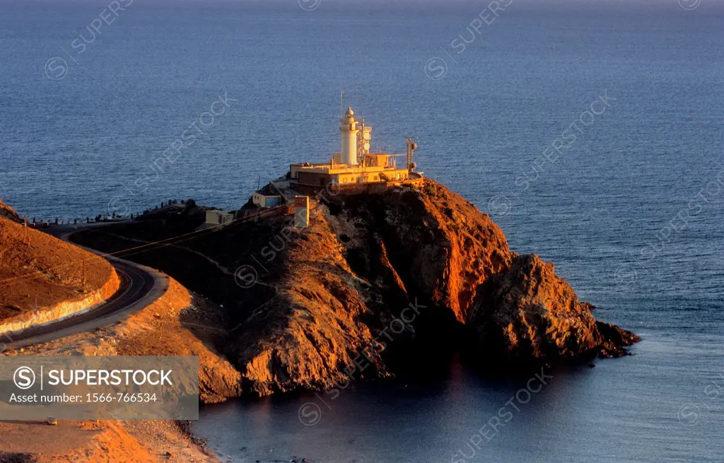 lighthouse of Cabo de Gata Cabo de Gata-Nijar Natural Park  Biosphere Reserve, Almeria province, Andalucia, Spain