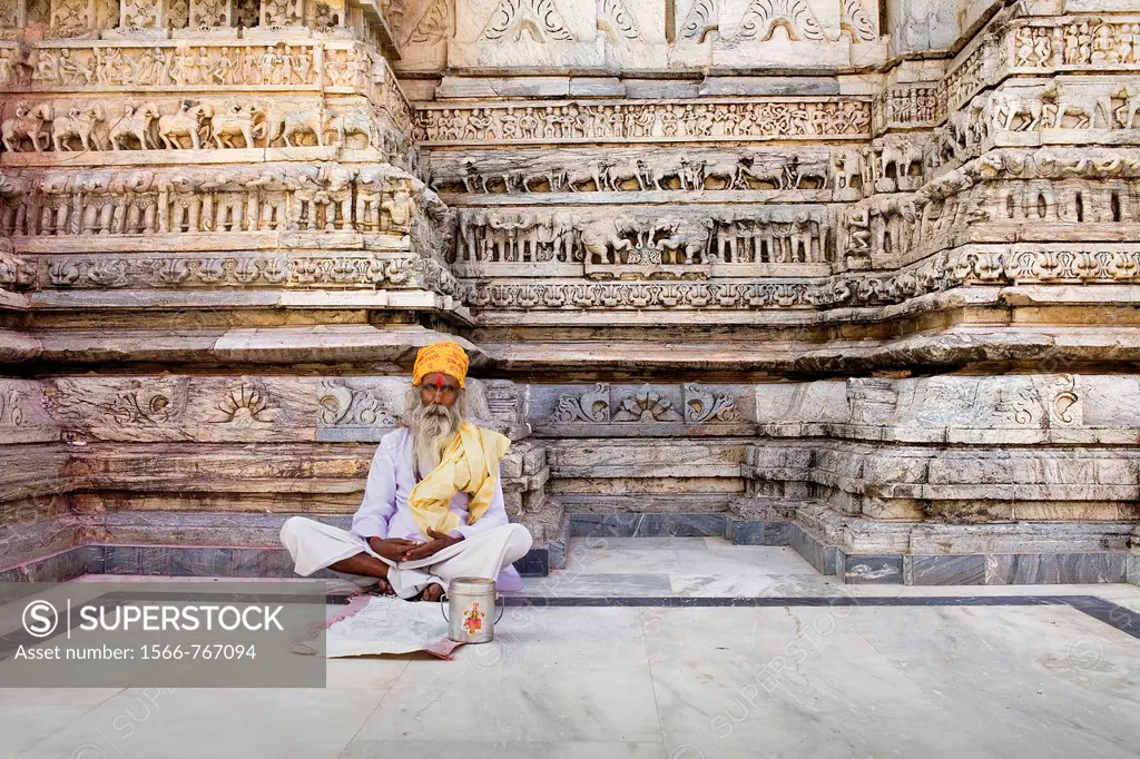 Sadhu holy man,Jagdish Temple,Udaipur, Rajasthan, india
