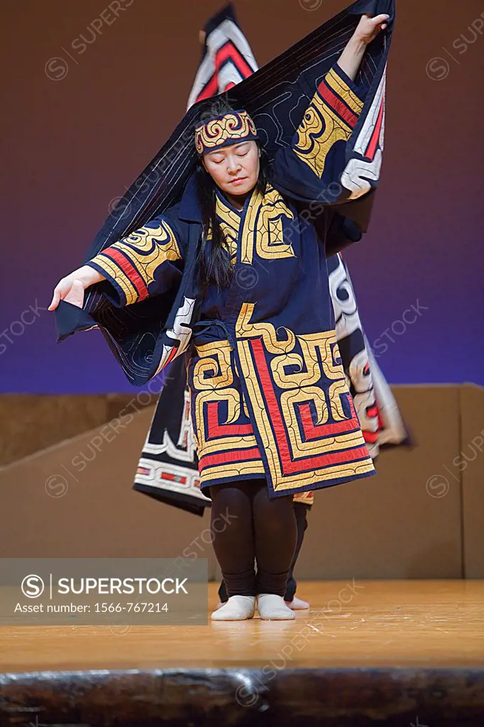performance in Ainu Kotan Museum,Akankohan,,Akan National Park,Hokkaido,Japan
