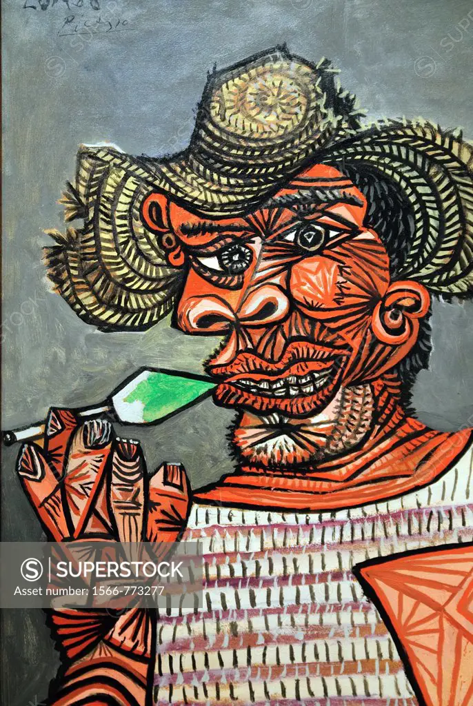 Detail: Man with a Lollipop, 1938, by Pablo Picasso, Spanish, Metropolitan Museum of Art, Modern Art Galleries, New York City
