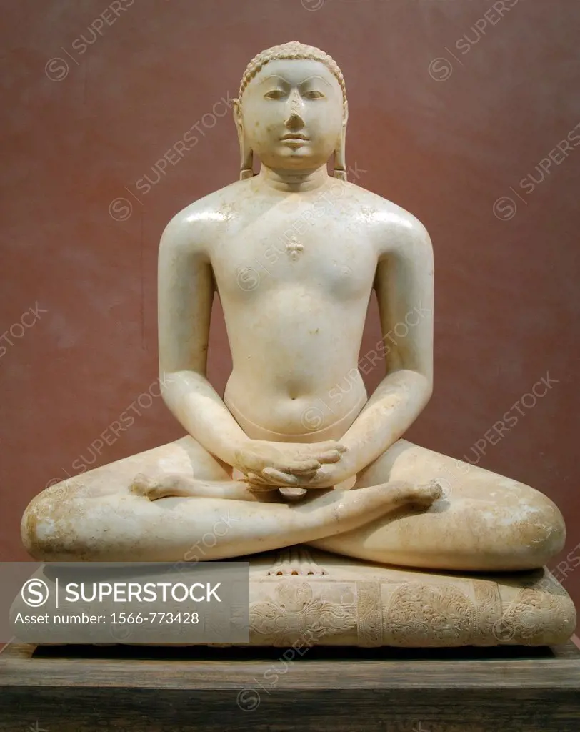 Jain Svetambara Tirthankara in Meditation, Seated on a Throne Cushion, India, Gujarat or Rajasthan culture, first half of the 11th century, Solanki pe...