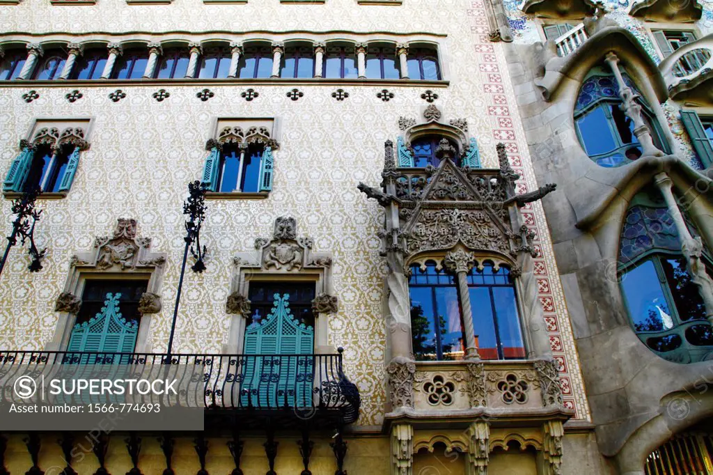 Casa Amatller by Josep Puig i Cadafalch. Passeig de Gracia, Barcelona, Catalonia, Spain