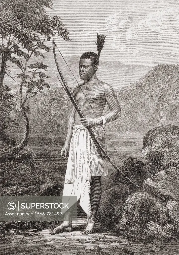 Chuma, David Livingstone´s servant  From Africa by Keith Johnston, published 1884