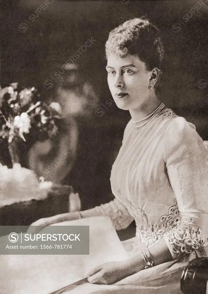 Princess Victoria Mary, aka Princess May, later Queen consort of the United Kingdom as the wife of King George V  Mary of Teck, Victoria Mary Augusta ...