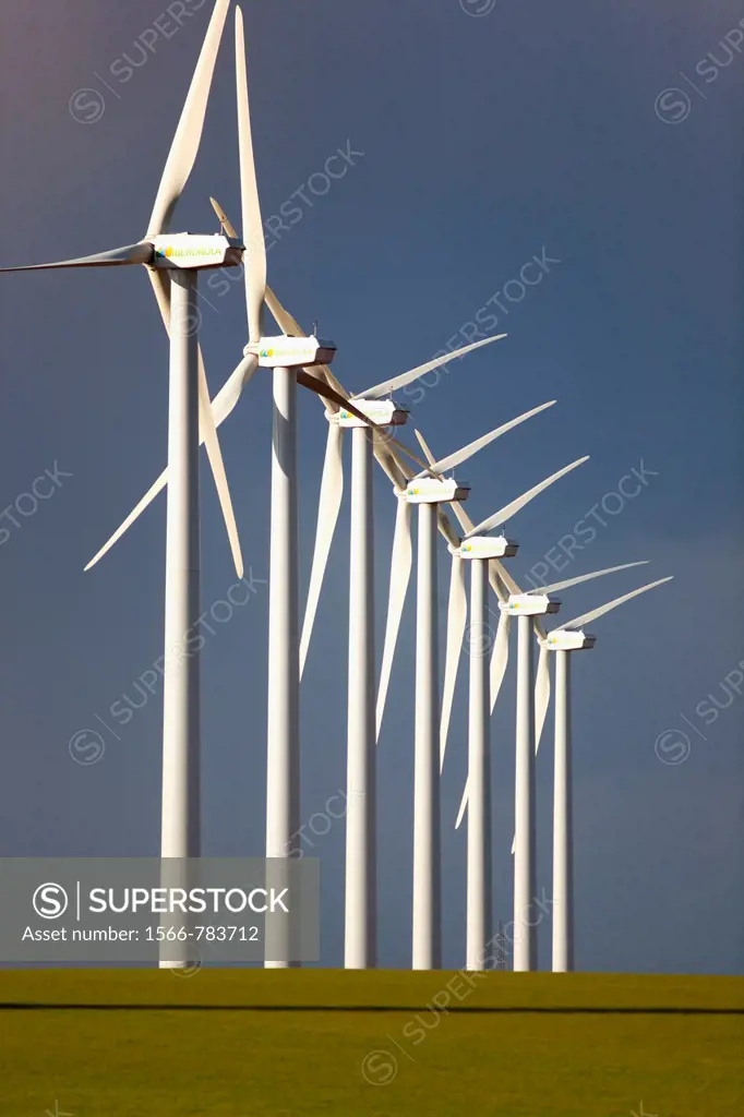 Wind turbines  Albacete  Castilla-La Mancha  Spain