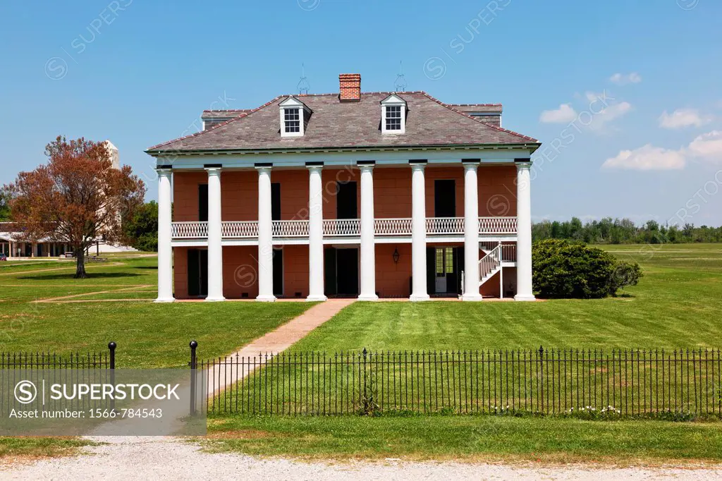 The Plantation house at Chalmette Battlefield in New Orleans, Louisiana