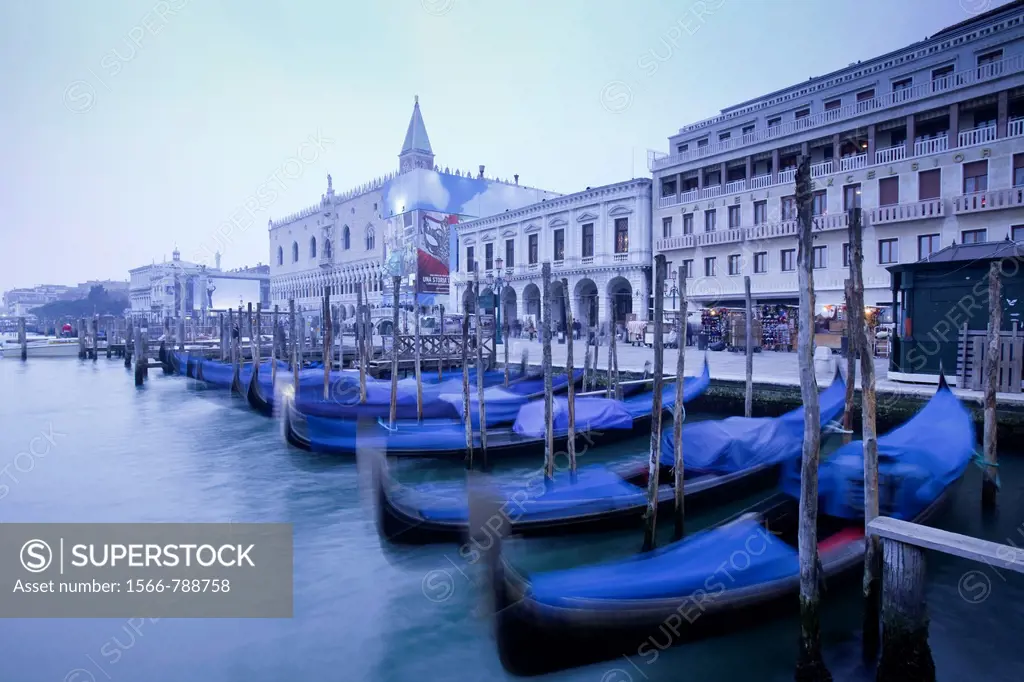 Gondolas, near St Mark´s Square, Venice, Italy