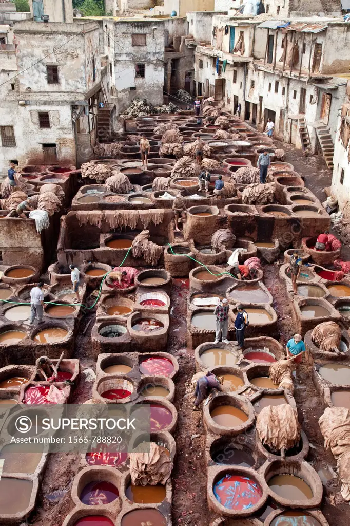 The Chouwara Chouara Tannery, The Medina, Fez, Morocco