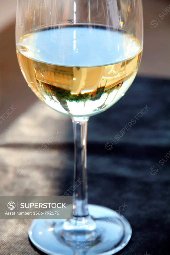 Crystal cup of White wine