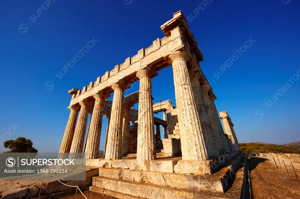 The Greek Doric Temple of Aphaia 500BC  Aegina, Greek Saronic Islands
