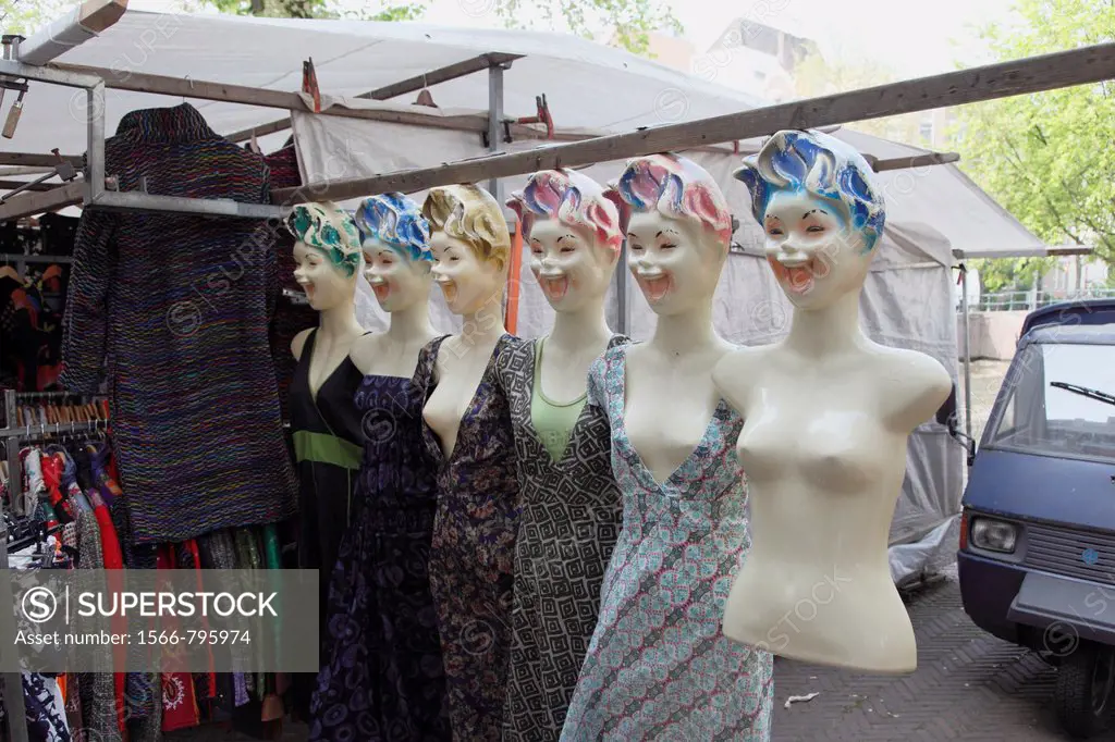 Mannequins at a market stand, Albert Cuyp, Amsterdam, The Netherlands