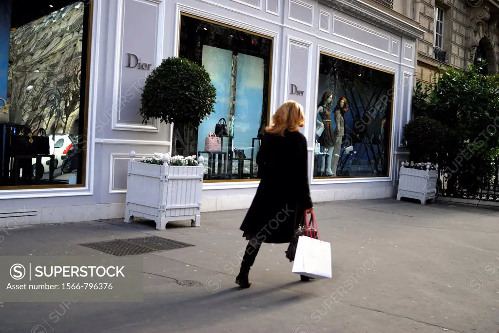 Paris, France, Luxury Shopping, Street Scene, Avenue Montaigne, Dior Storefront