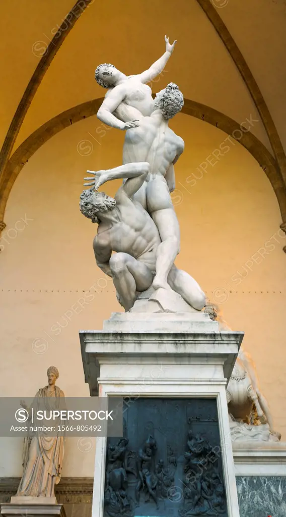 Italy, Tuscany, Florence, Rape of the Sabine Women by Giambologna