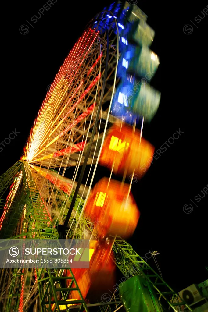 Lights and abstractions in the night fair