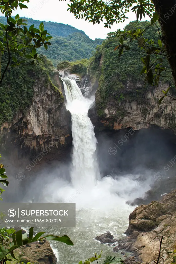 San Rafael Falls, the higest waterfall in Ecuador, between Baeza and Lago Agrio