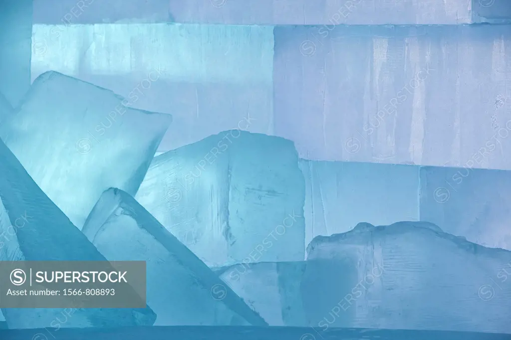 Large ice blocks used for building, sculptures and misc  Jukkasjarvi, Sweden