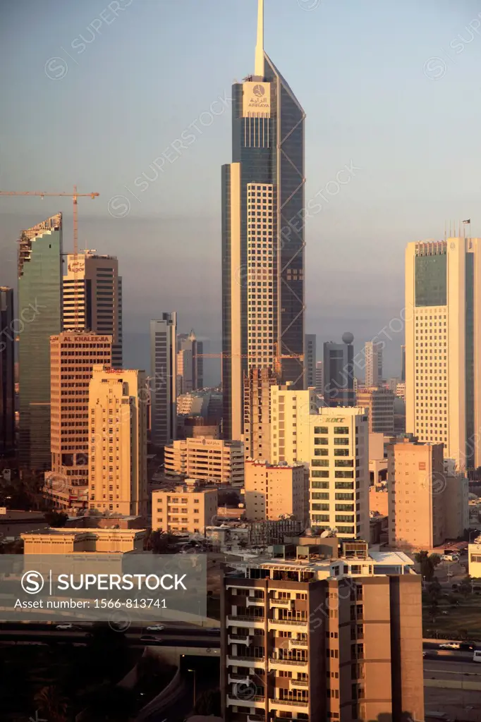 Kuwait, Kuwait City, skyline, general view,