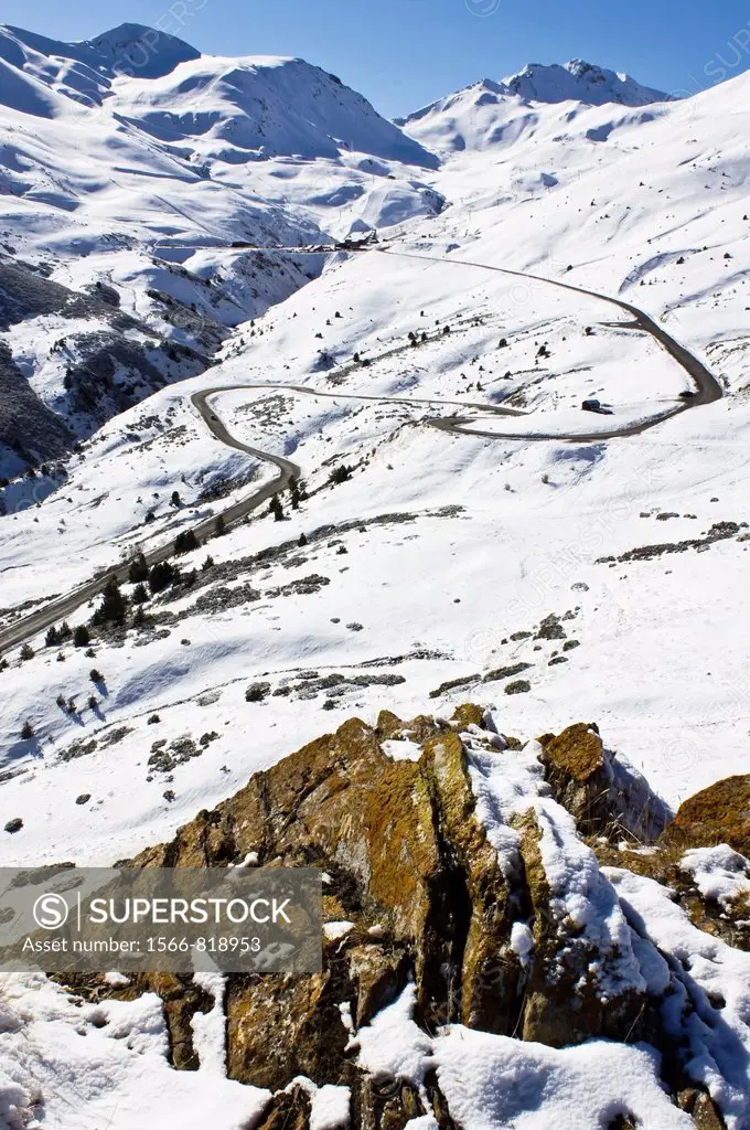 Access road to the ski station of Boi Taull - Vall de Boi - Pyrenees - Lleida Province - Catalonia - Catalonia - Spain