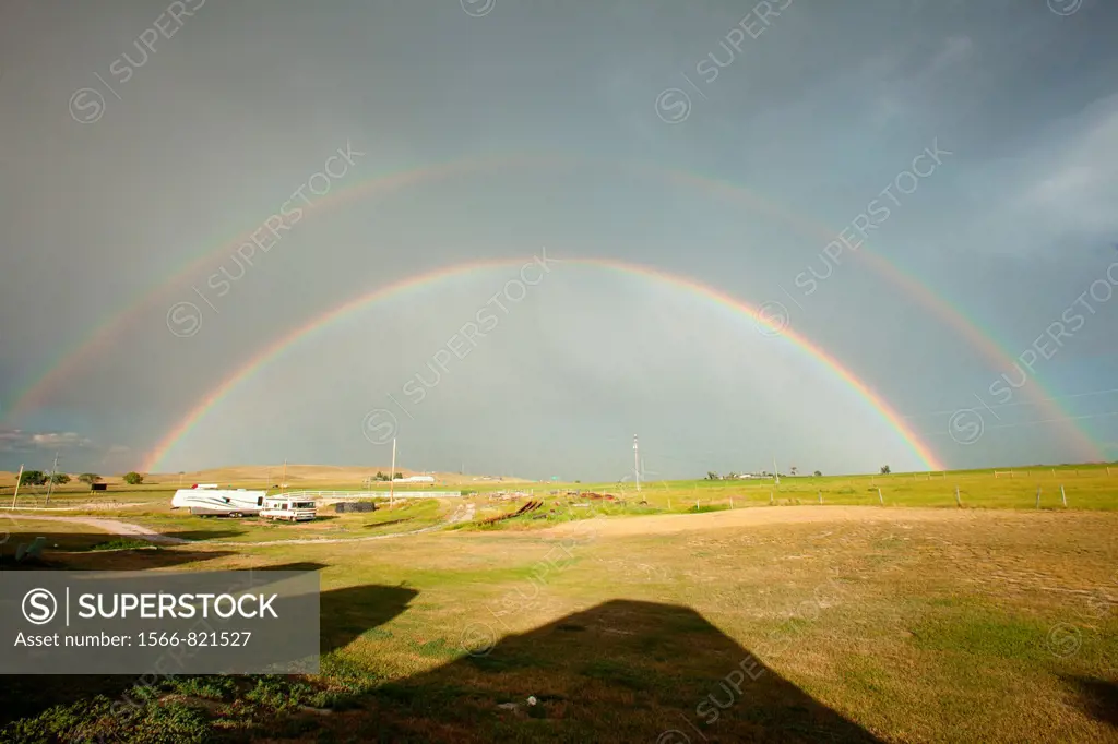 Double Rainbow after Storm