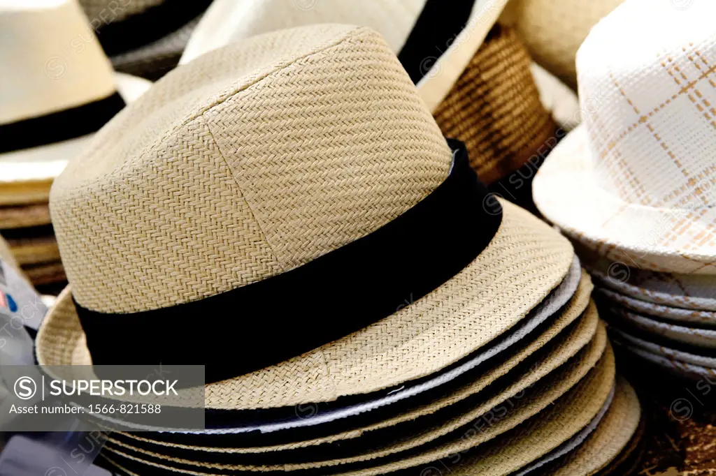 Fedora Hat on a Street Vendor´s Table