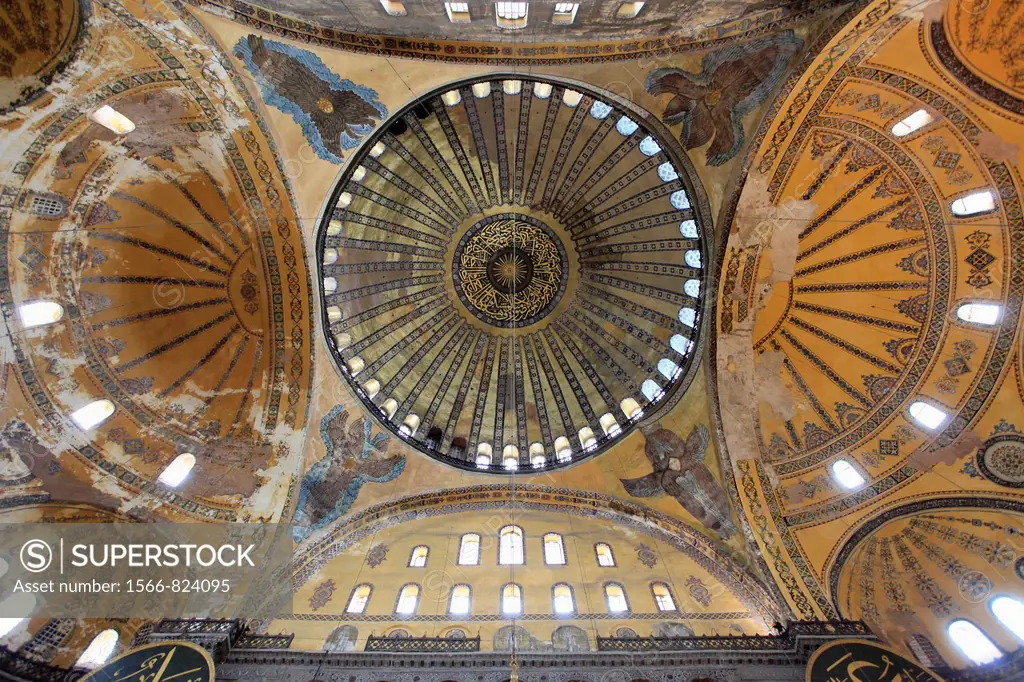 Turkey, Istanbul, Aya Sofya, Haghia Sophia, Sancta Sophia, interior,
