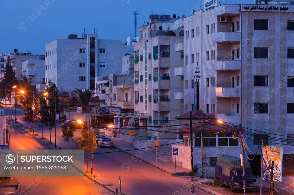 Jordan, Irbid, city overview, dawn