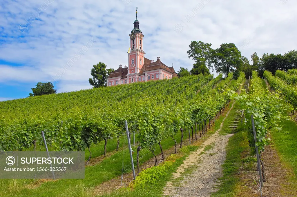 Birnau, Monastery Birnau, Birnau sanctuary, Marian pilgrimage church, Baden-Wuerttemberg, Germany, Lake constance, Bodensee, Europe.
