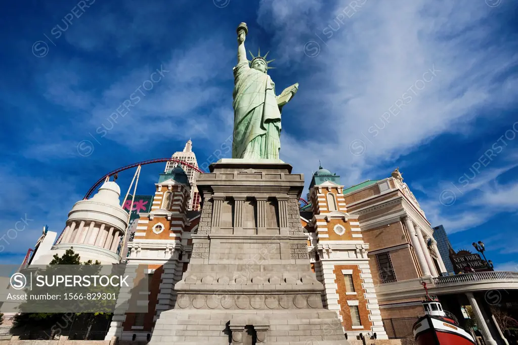 USA, Nevada, Las Vegas, New York-New York Hotel, Statue of Liberty