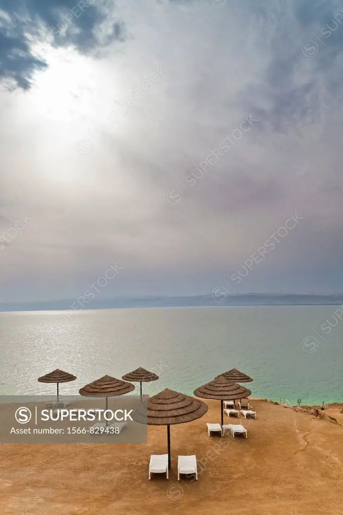 Jordan, The Dead Sea, Suweimah, beach by the Dead Sea