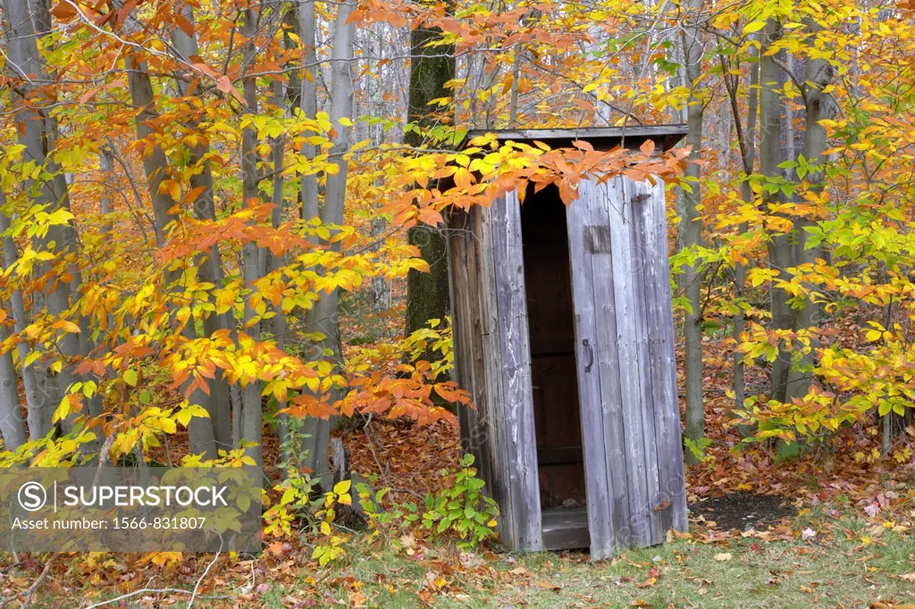 Outhouses in the Adirondack Mountains, New York, United States